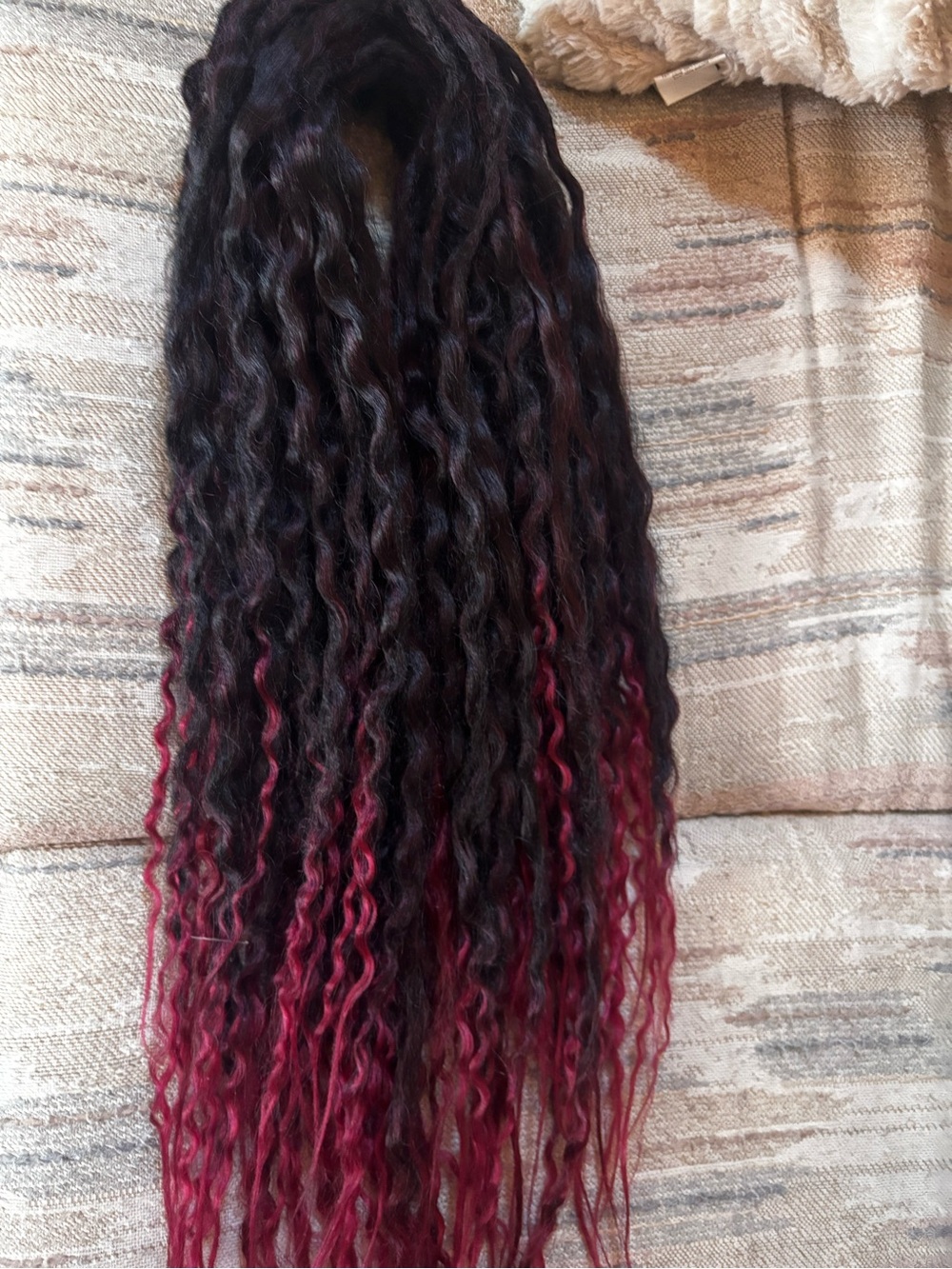 50 Black to Burgundy Ombre Braiding Hair Extensions - Women's Synthetic Hair - Picture 1 of 1